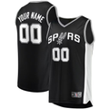 Tlead Custom SA.Spurs Fanatics Black Fast Break Replica Jerseys - Icon Edition