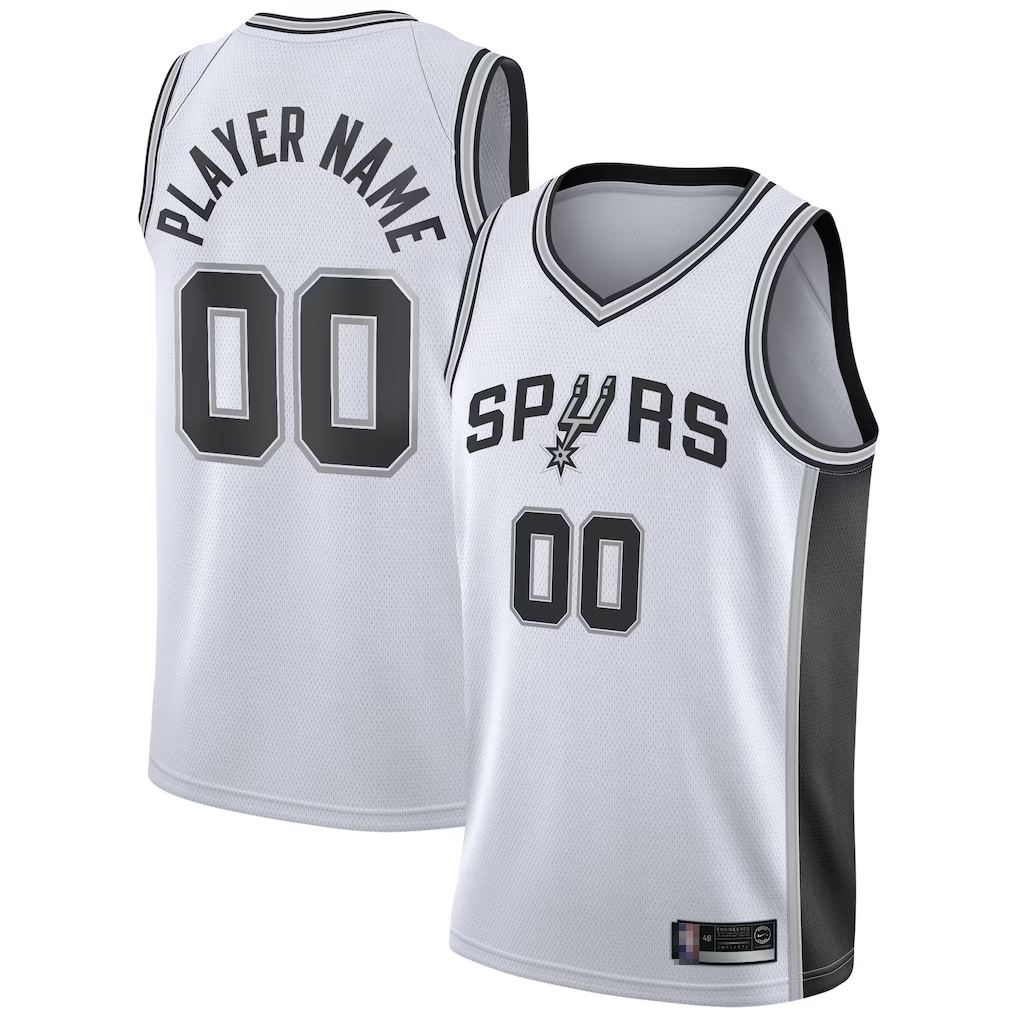 Tlead Custom SA.Spurs White 2020-2021 Swingman Jerseys - Association Edition