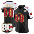 Tlead Custom SF.49ers Black-White Limited 80th Rivalries Collection Home Game Any Name & Numbers Stitched Jerseys