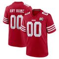 Tlead Custom SF.49ers Red 80th Game Home Any Name & Numbers Stitched Jerseys