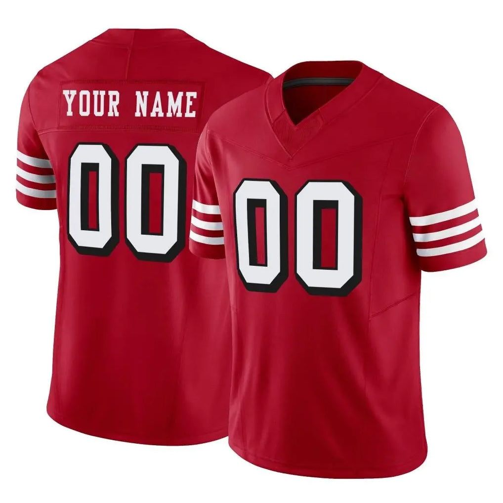 Tlead Custom SF.49ers Red Limited Alternate Vapor F.U.S.E. Home Game Any Name & Numbers Stitched Jerseys