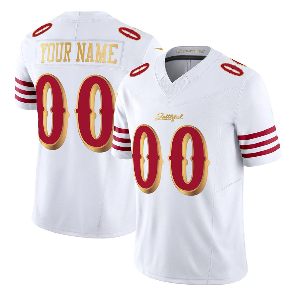 Tlead Custom SF.49ers White 2025 Rivalries Collection Game Limited Any Name & Numbers Stitched Jerseys