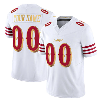 Tlead Custom SF.49ers White 2025 Rivalries Collection Game Limited Any Name & Numbers Stitched Jerseys