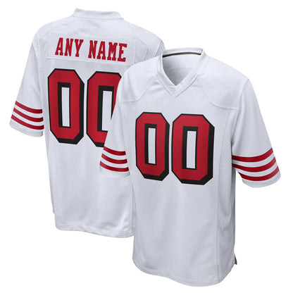 Tlead Custom SF.49ers White Limited Home Game Any Name & Numbers Stitched Jerseys