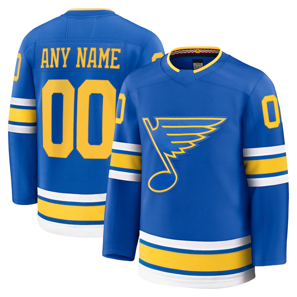 Tlead Custom St.L.Blues Blue Home Premium Jerseys