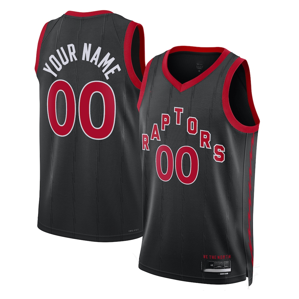 Tlead Custom T.Raptors Black 2022-23 Swingman Jerseys - Statement Edition