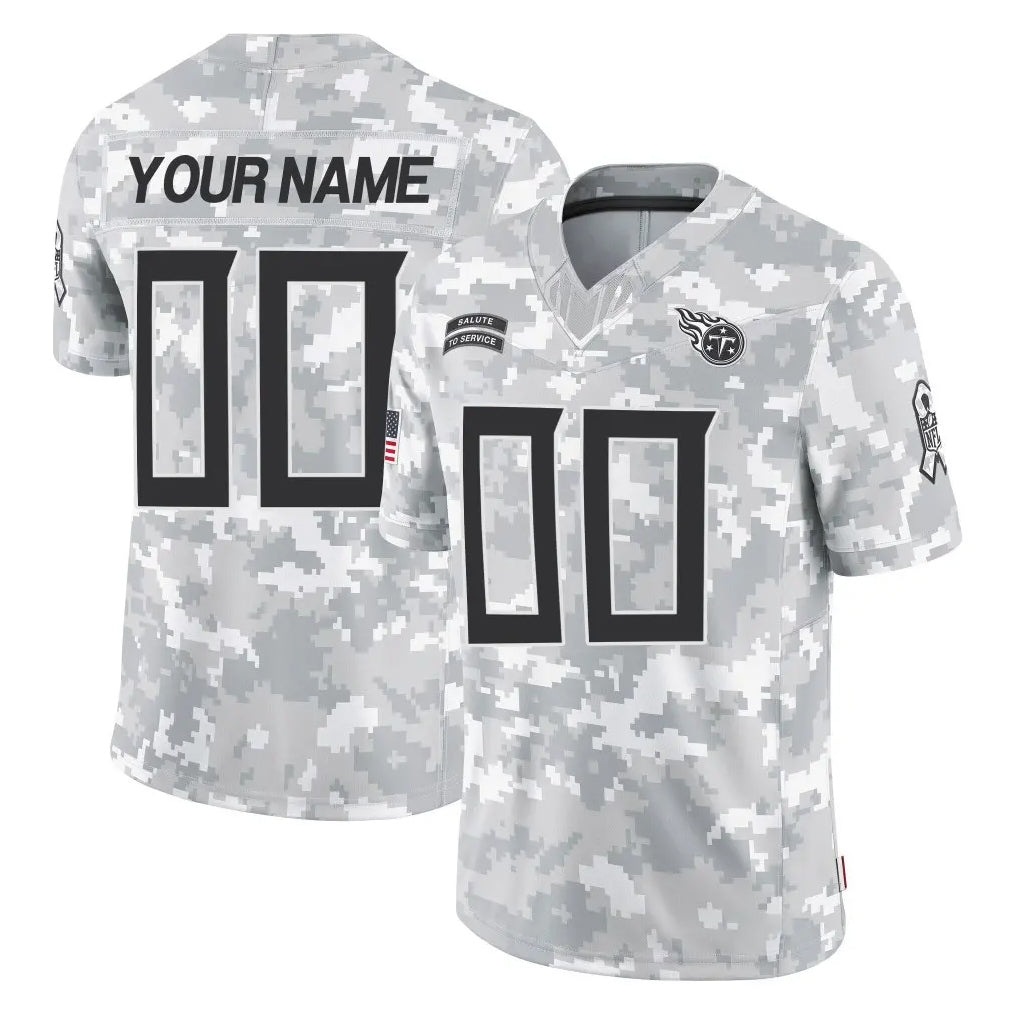 Tlead Custom T.Titans Arctic Camo Limited Salute to Service Home Game Any Name & Numbers Stitched Jerseys