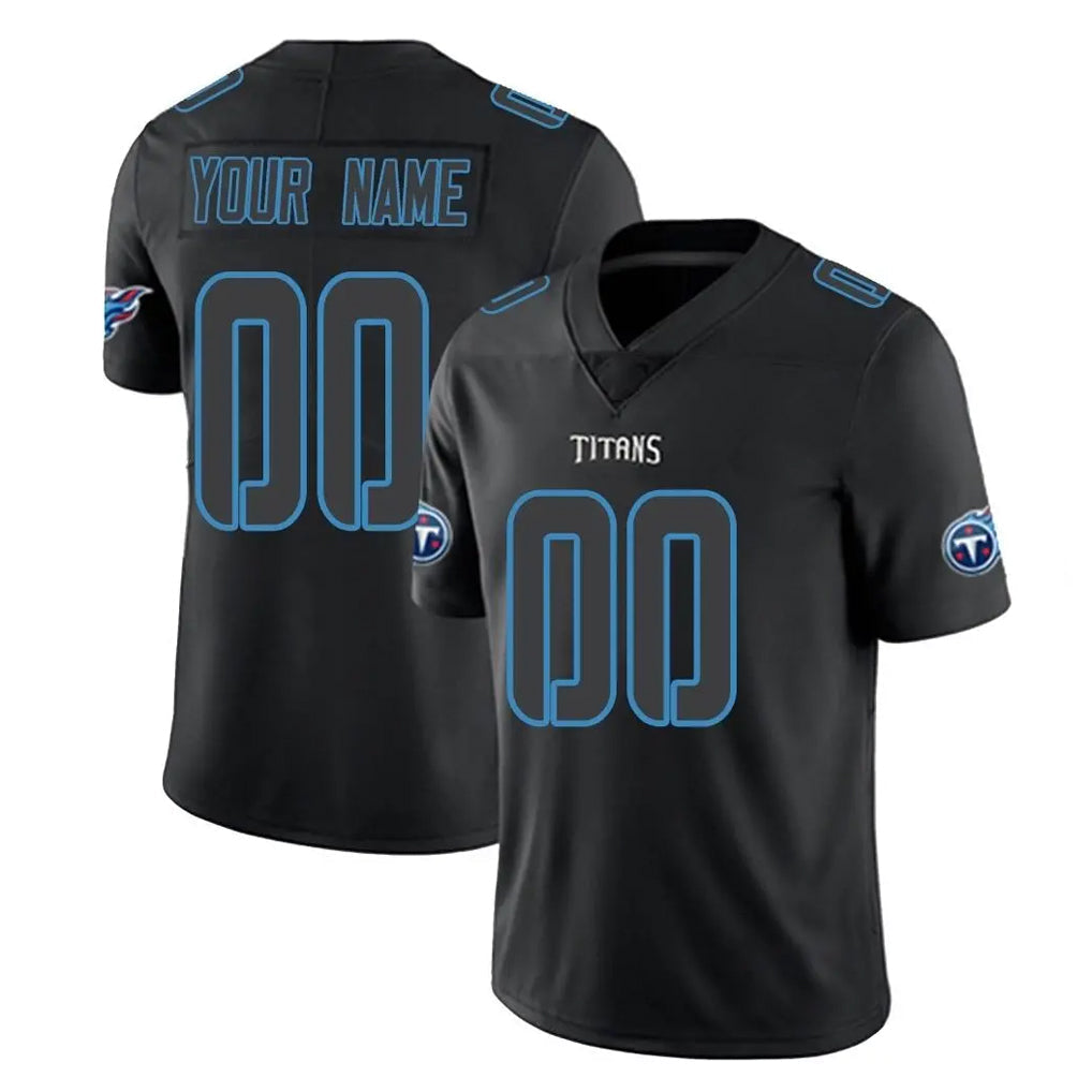 Tlead Custom T.Titans Black Impact Limited Home Game Any Name & Numbers Stitched Jerseys