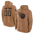 Tlead Custom T.Titans Brown Salute To Service Club Pullover Hoodies Home Game Any Name & Numbers Stitched Jerseys