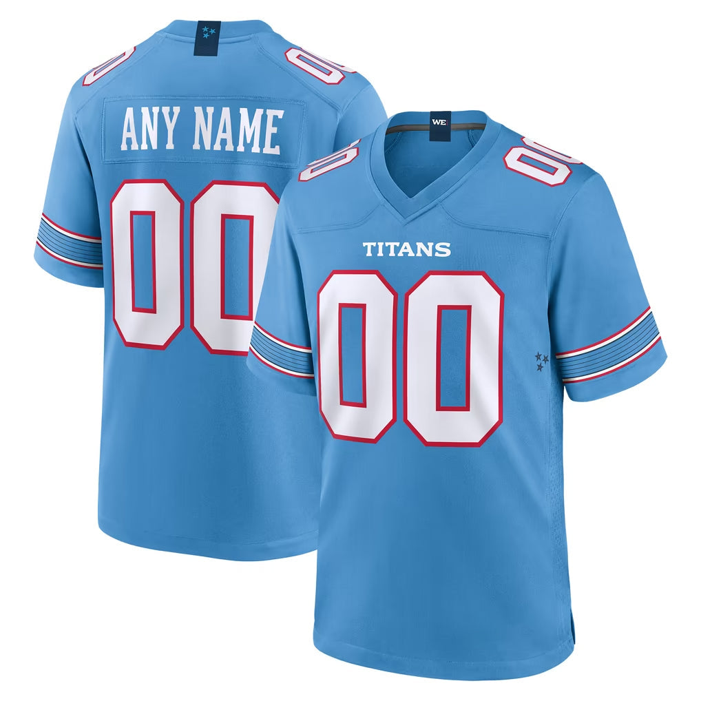 Tlead Custom T.Titans Light Blue 2026 Game Home Any Name & Numbers Stitched Jerseys