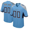 Tlead Custom T.Titans Light Blue Home Game Any Name & Numbers Stitched Jerseys