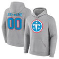 Tlead Custom T.Titans Light Gray LOGO Pullover Hoodies Home Game Any Name & Numbers Stitched Jerseys