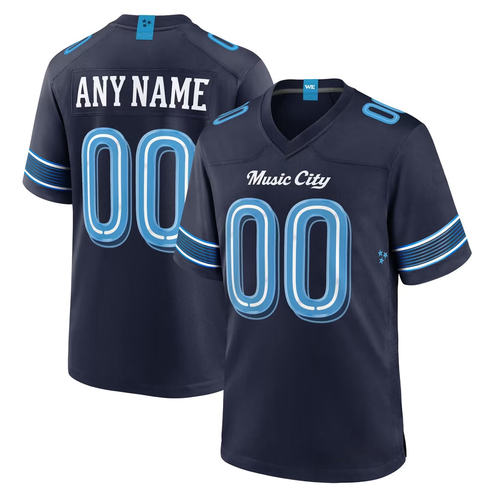 Tlead Custom T.Titans Navy 2026 Rivalries Collection Home Game Any Name & Numbers Stitched Jerseys