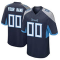 Tlead Custom T.Titans Navy Home Game Any Name & Numbers Stitched Jerseys