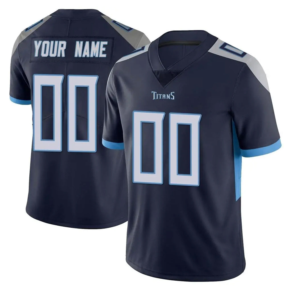 Tlead Custom T.Titans Navy Limited Vapor Untouchable Home Game Any Name & Numbers Stitched Jerseys