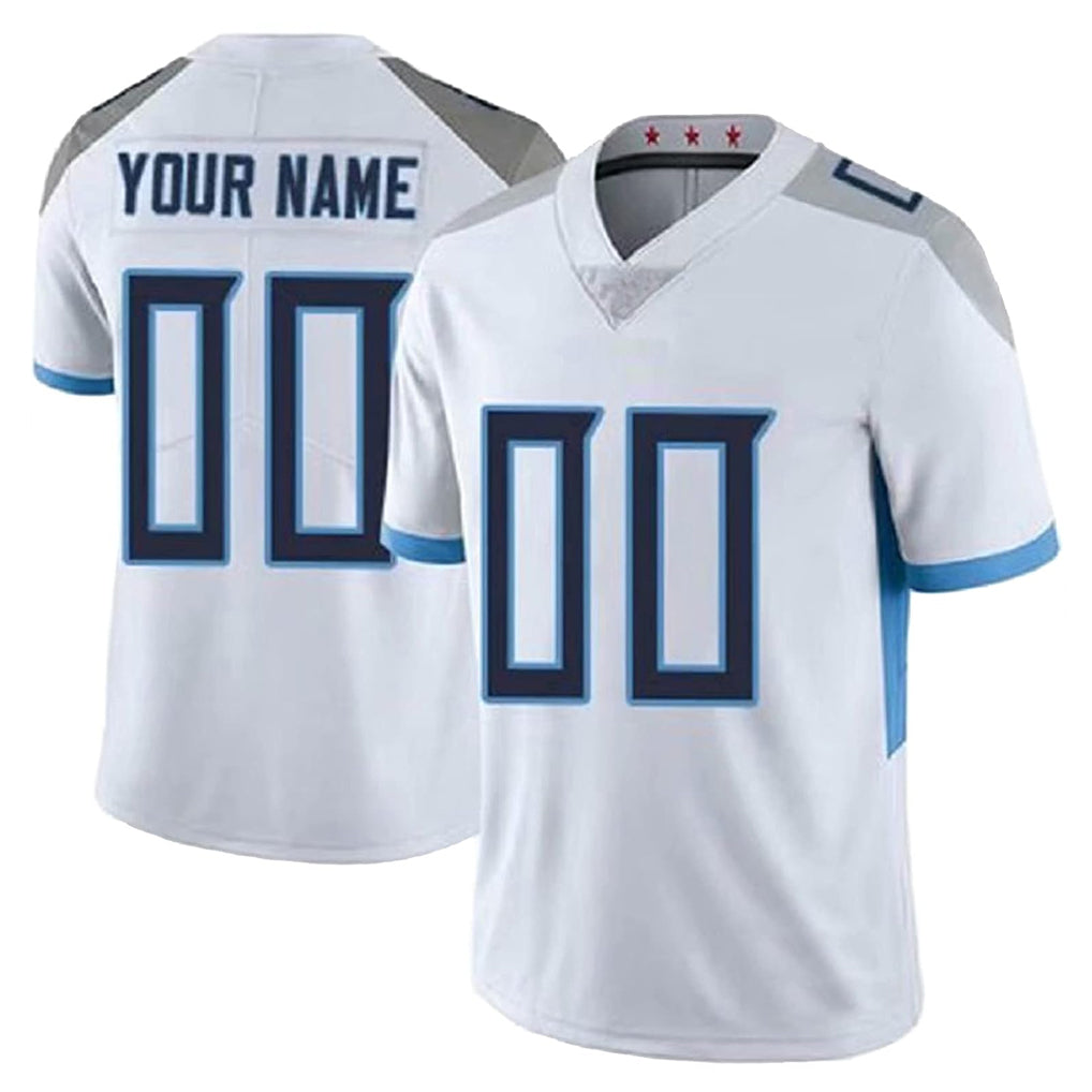 Tlead Custom T.Titans White 2025 Vapor Limited Home Game Any Name & Numbers Stitched Jerseys