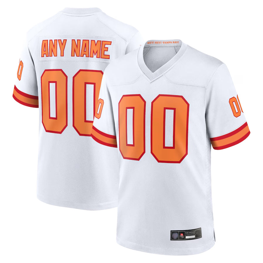 Tlead Custom TB.Buccaneers 50th Season White Home Game Stitched Jerseys
