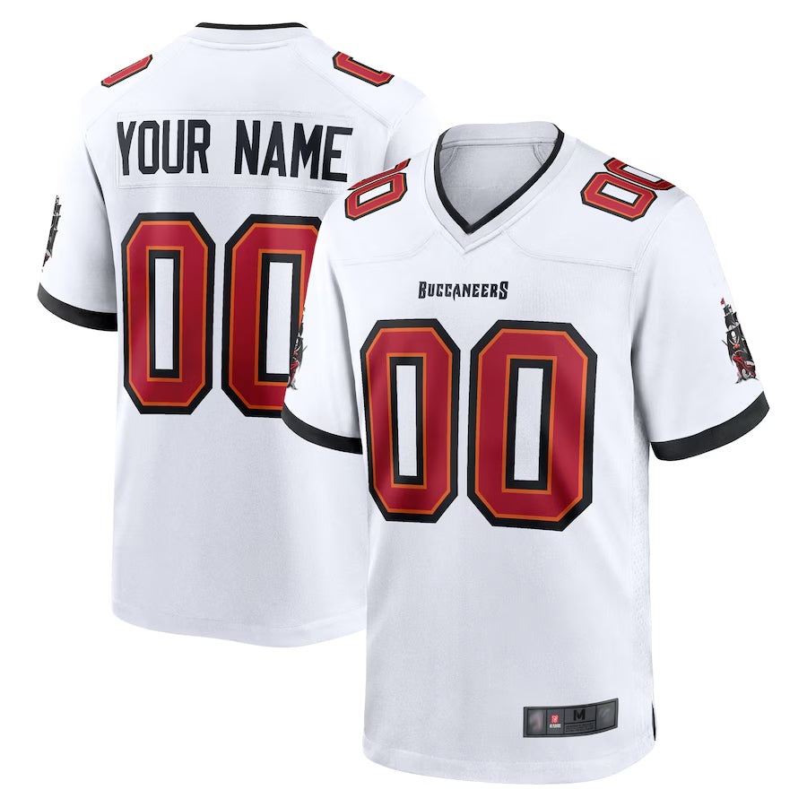 Tlead Custom TB.Buccaneers White Replica Game Stitched Jerseys