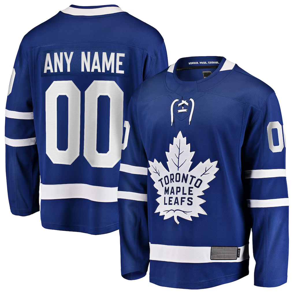 Tlead Custom T.Maple Leafs Blue Home Breakaway Jerseys