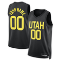 Tlead Custom U.Jazz Black 2022-2023 Swingman Jerseys- Statement Edition