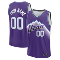Tlead Custom U.Jazz Fanatics Purple Fast Break Replica Custom Jerseys - Icon Edition