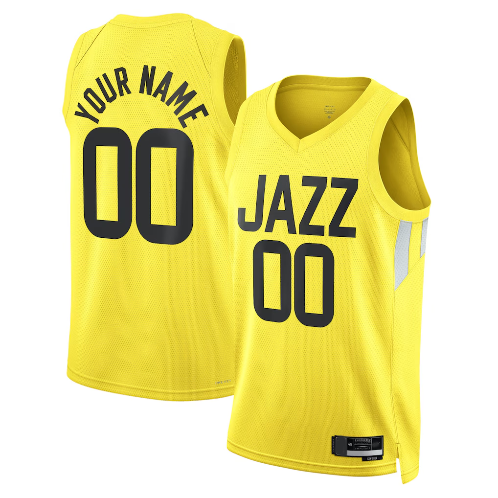 Tlead Custom U.Jazz Gold Swingman Jerseys - Icon Edition