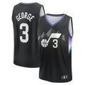 Tlead U.Jazz #3 Keyonte George Fanatics Black Fast Break Replica Jerseys - Statement Edition
