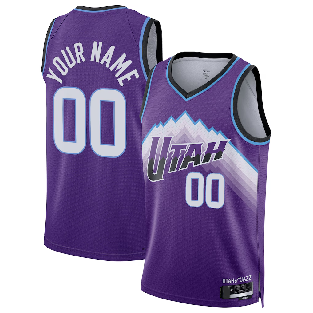 Tlead Custom U.Jazz Purple Swingman Jerseys - Icon Edition