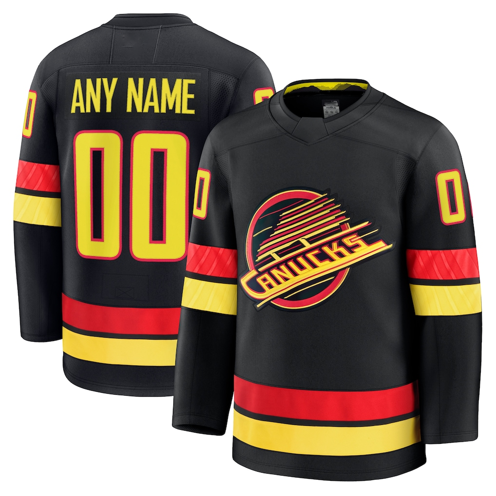 Tlead Custom V.Canucks Black Alternate Premium Jerseys