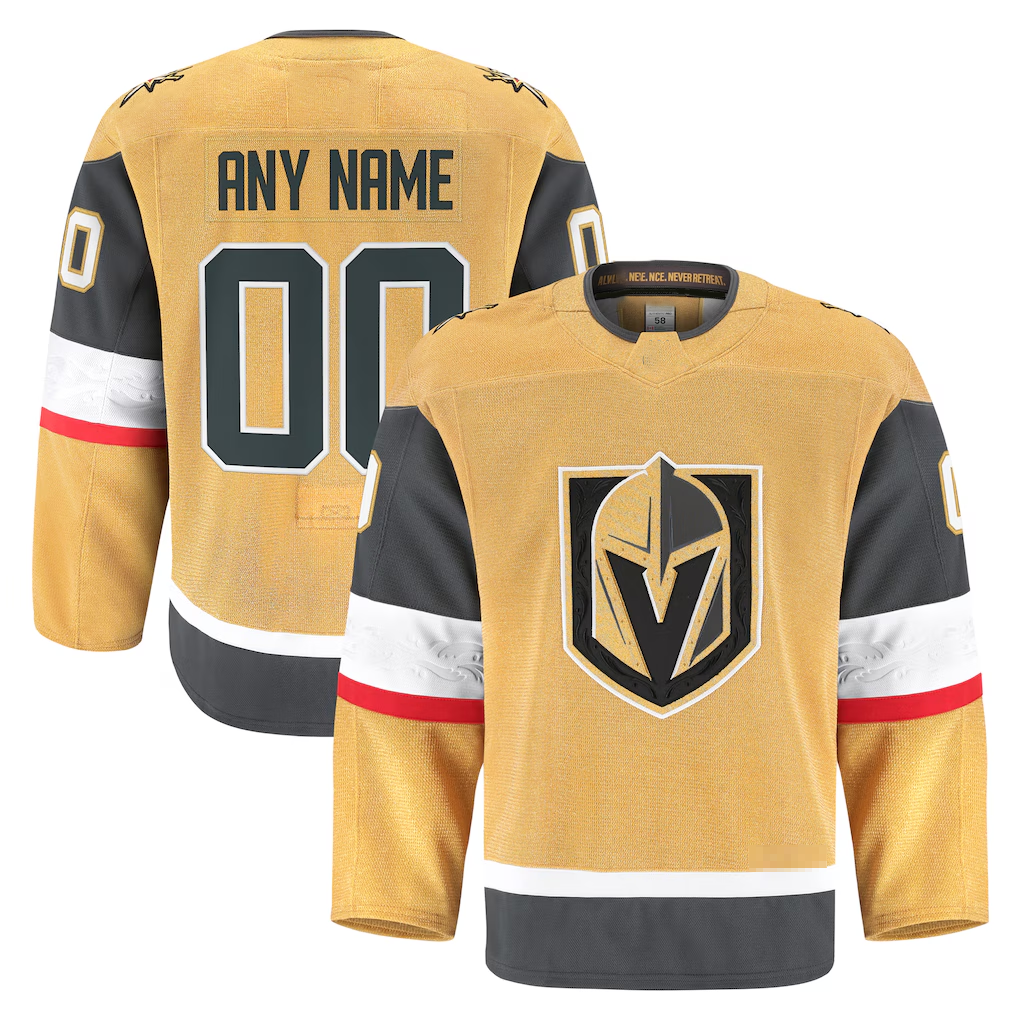 Tlead Custom V.Golden Knights Gold Home Authentic Pro Jerseys