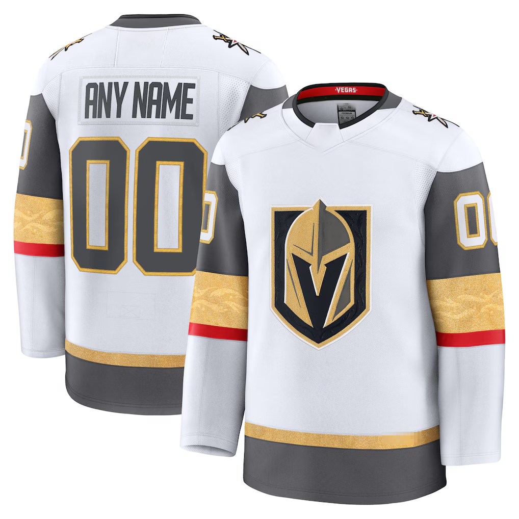 Tlead Custom V.Golden Knights White Away Premium Jerseys