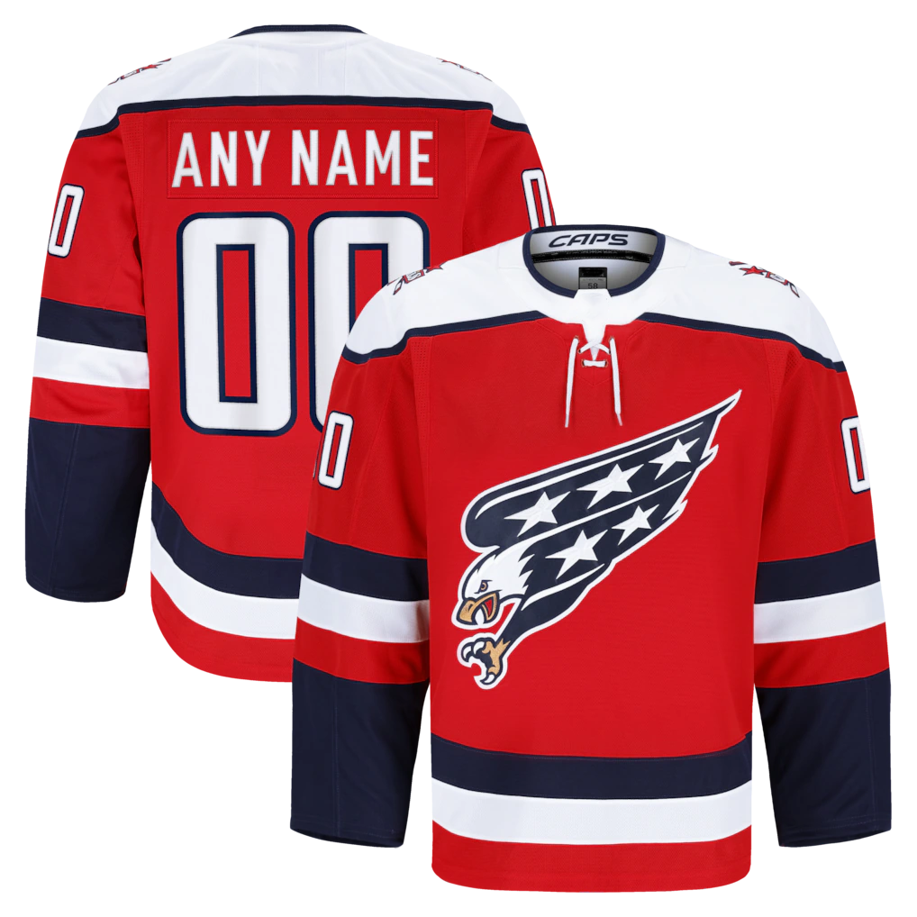 Tlead Custom W.Capitals Red Alternate Authentic Pro Jerseys