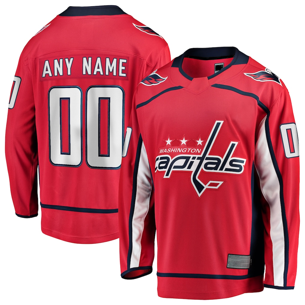 Tlead Custom W.Capitals Red Home Breakaway Jerseys