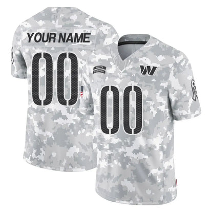Tlead Custom W.Commanders Arctic Camo Limited Salute To Service Home Game Any Name & Numbers Stitched Jerseys