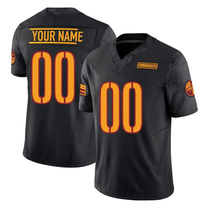 Tlead Custom W.Commanders Black Limited Vapor F.U.S.E. Home Game Any Name & Numbers Stitched Jerseys