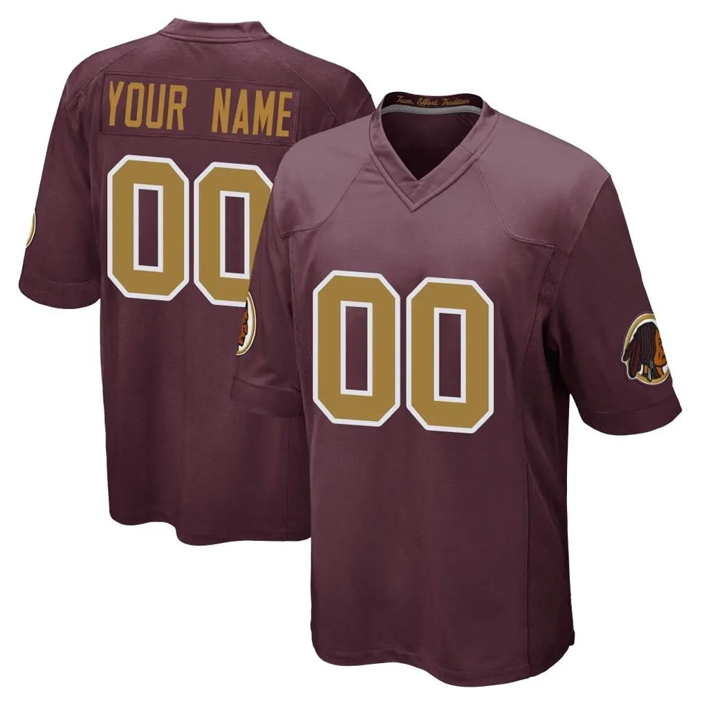 Tlead Custom W.Commanders Burgundy Alternate Home Game Any Name & Numbers Stitched Jerseys