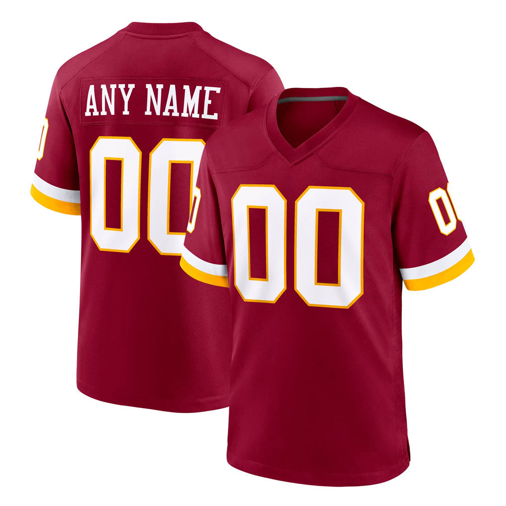 Tlead Custom W.Commanders Burgundy Game Home Any Name & Numbers Stitched Jerseys