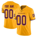 Tlead Custom W.Commanders Gold Limited Color Rush Home Game Any Name & Numbers Stitched Jerseys