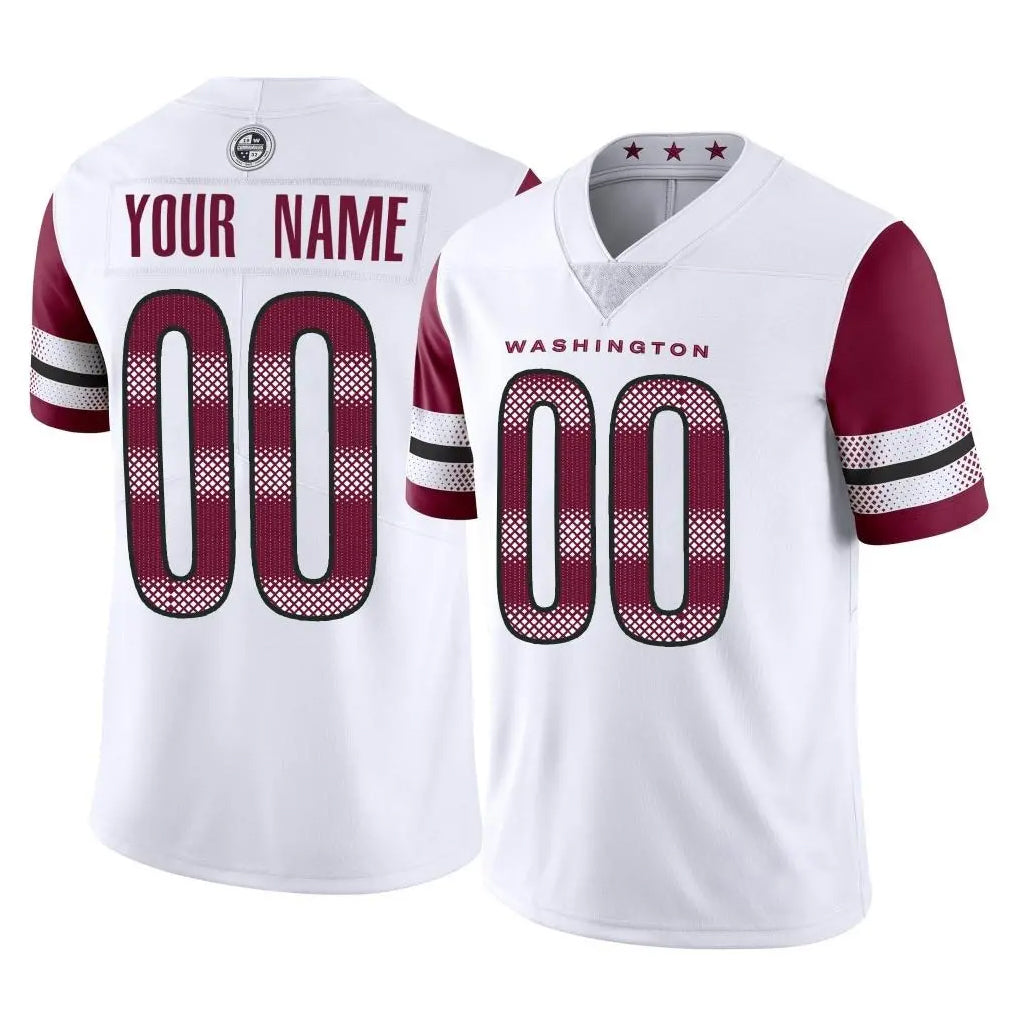 Tlead Custom W.Commanders White Limited Vapor Home Game Any Name & Numbers Stitched Jerseys
