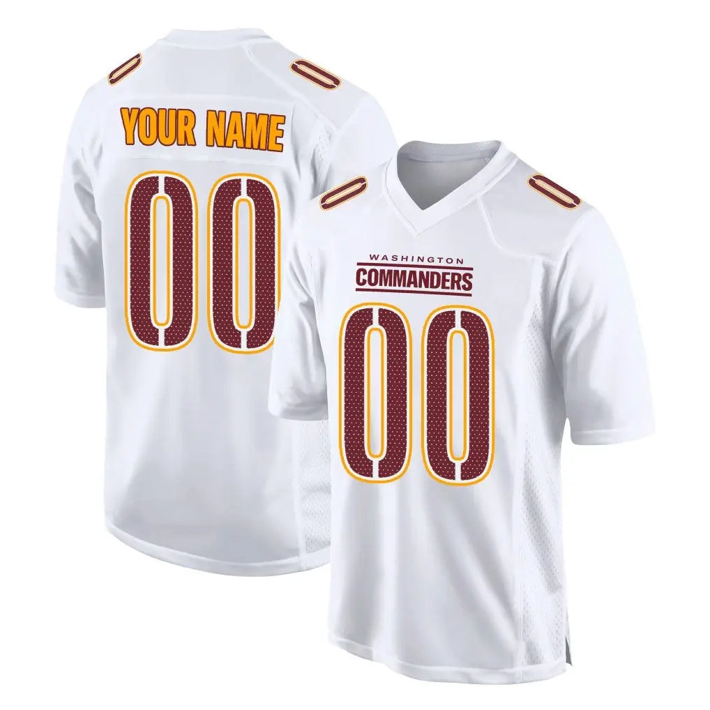 Tlead Custom W.Commanders White Tundra Fashion Home Game Any Name & Numbers Stitched Jerseys