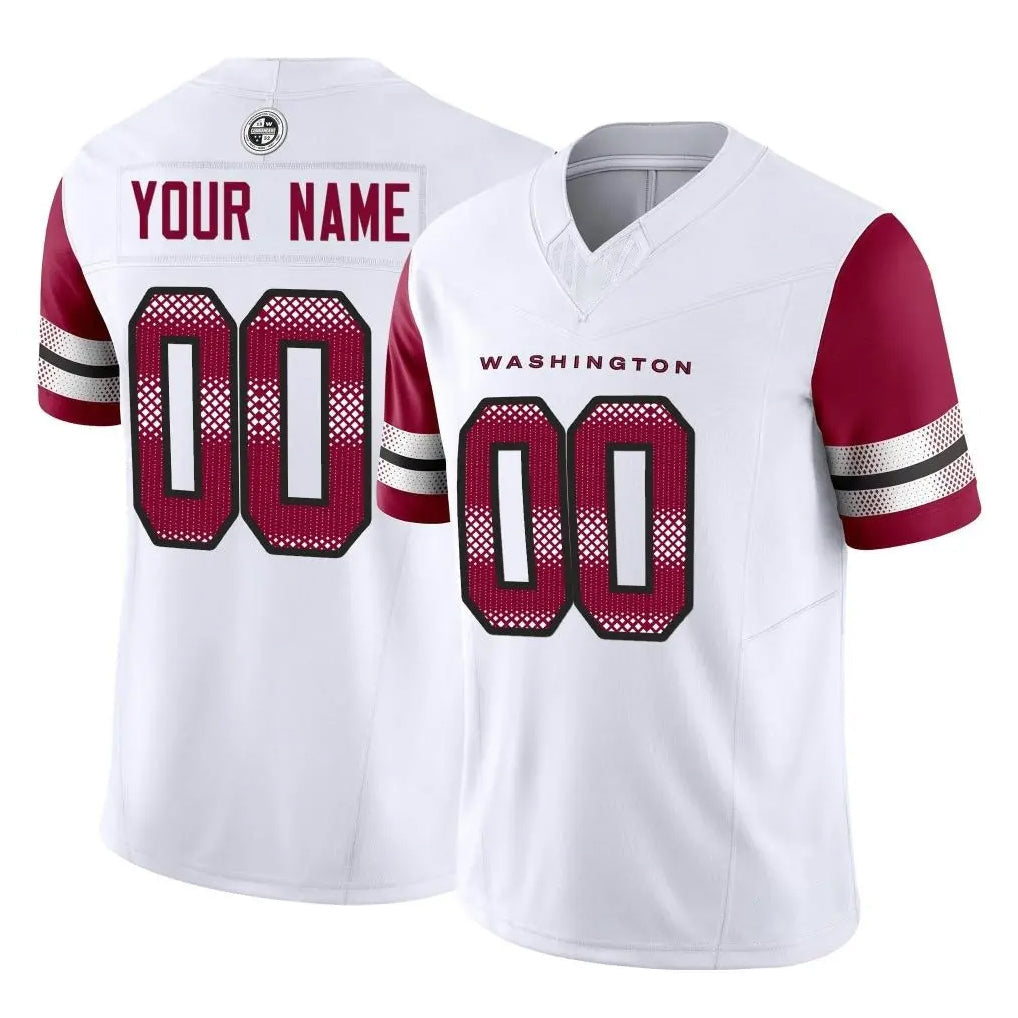 Tlead Custom W.Commanders White Vapor F.U.S.E. Limited Home Game Any Name & Numbers Stitched Jerseys