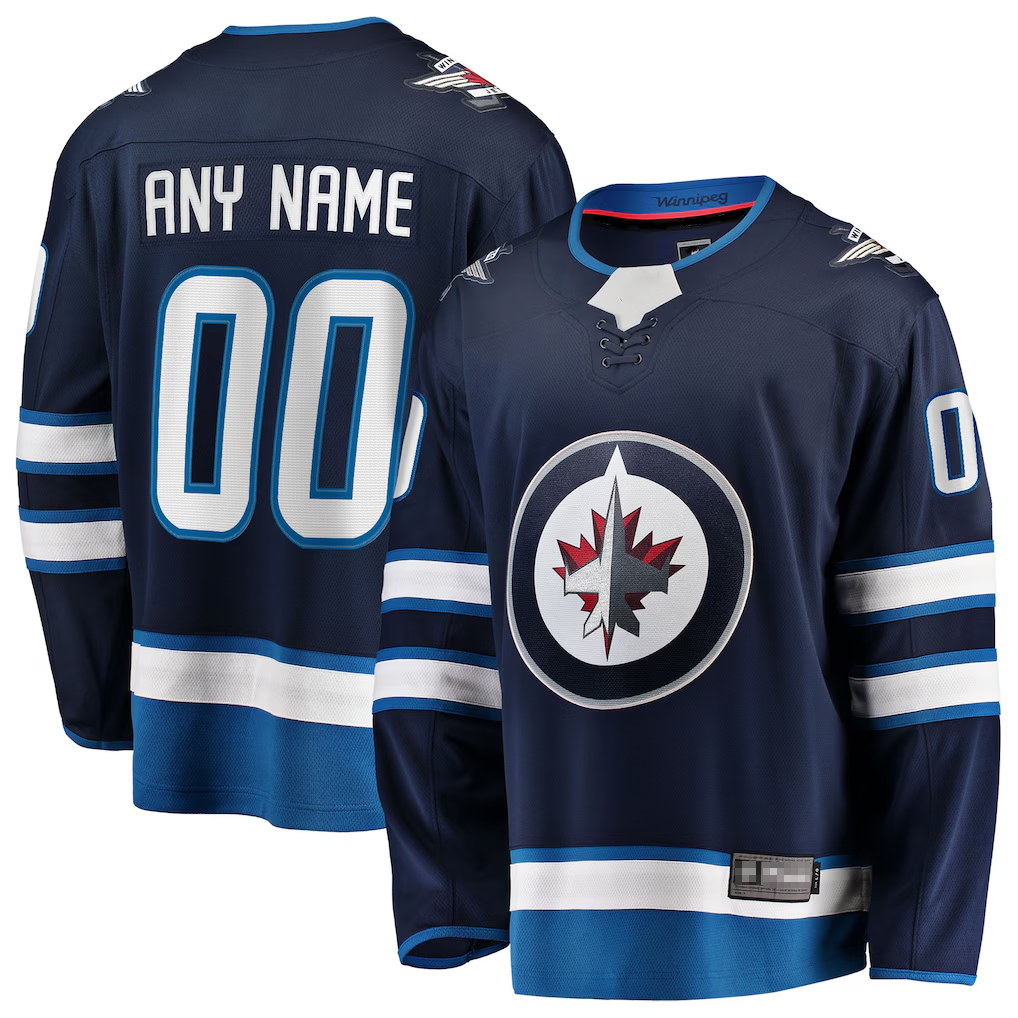 Tlead Custom W.Jets Blue Home Breakaway Jerseys