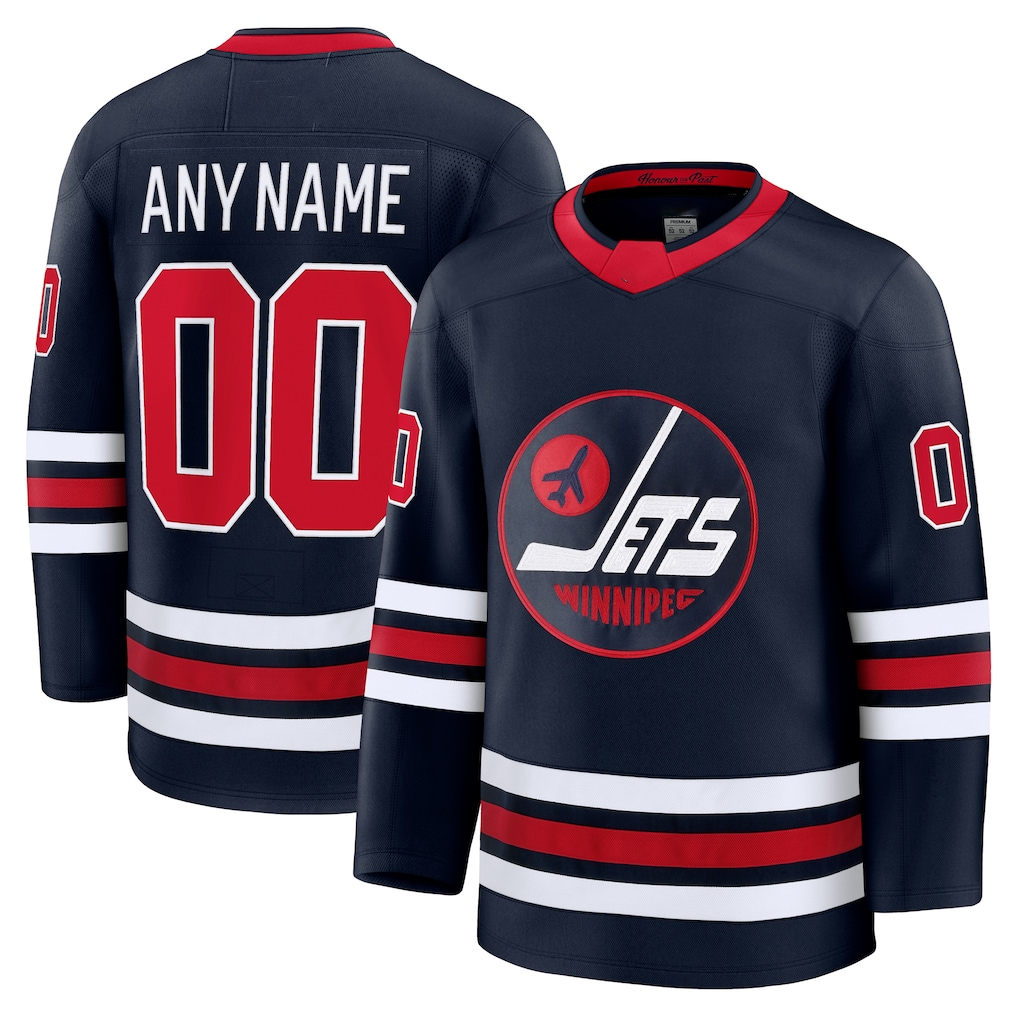 Tlead Custom W.Jets Navy Alternate Premium Jerseys