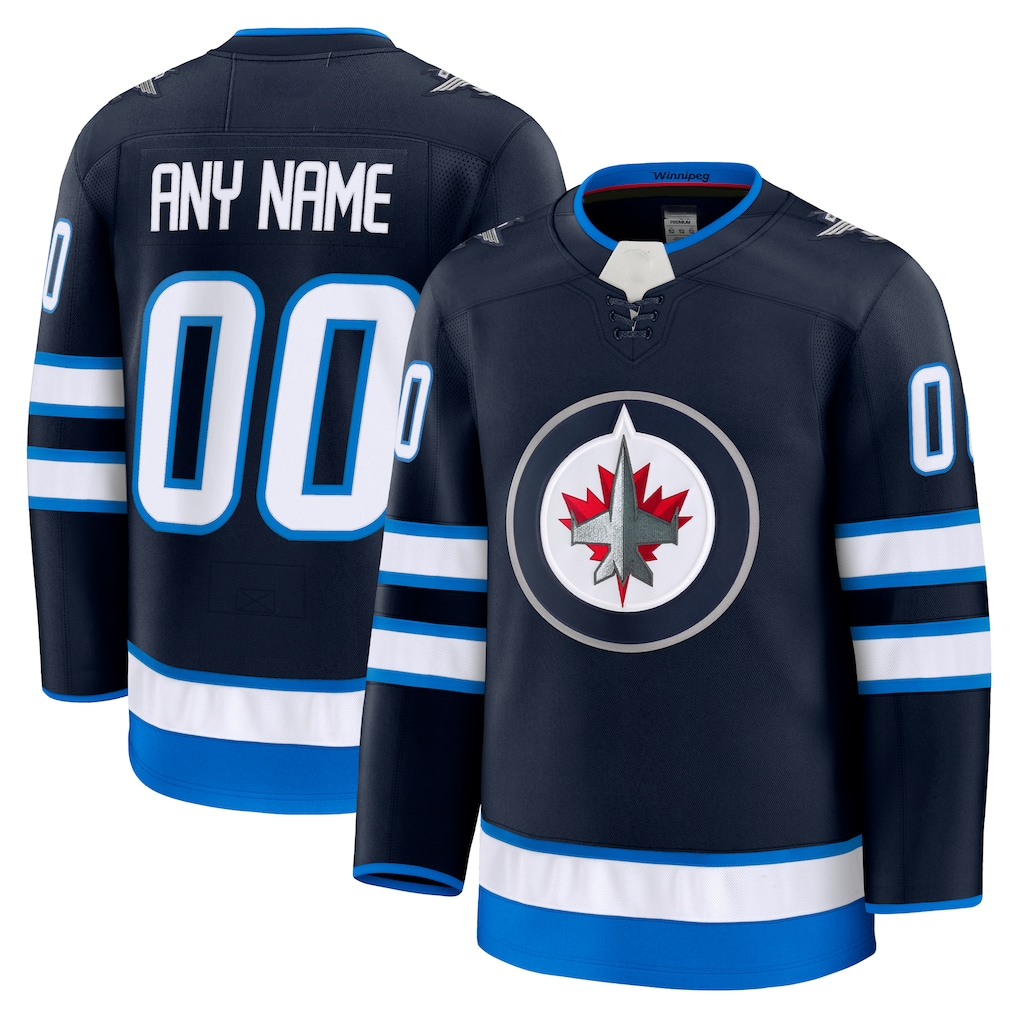 Tlead Custom W.Jets Navy Home Premium Jerseys