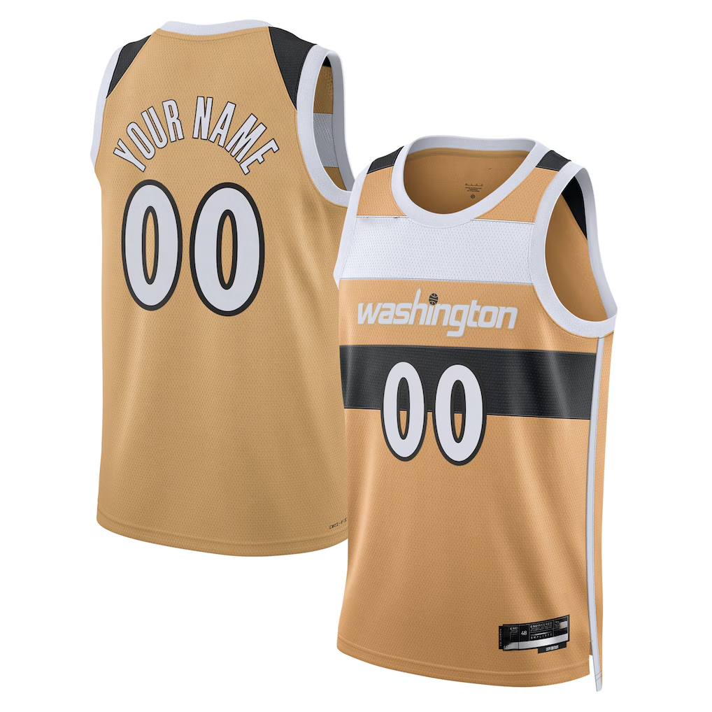 Tlead Custom W.Wizards Gold 2025-26 City Edition Swingman Jerseys