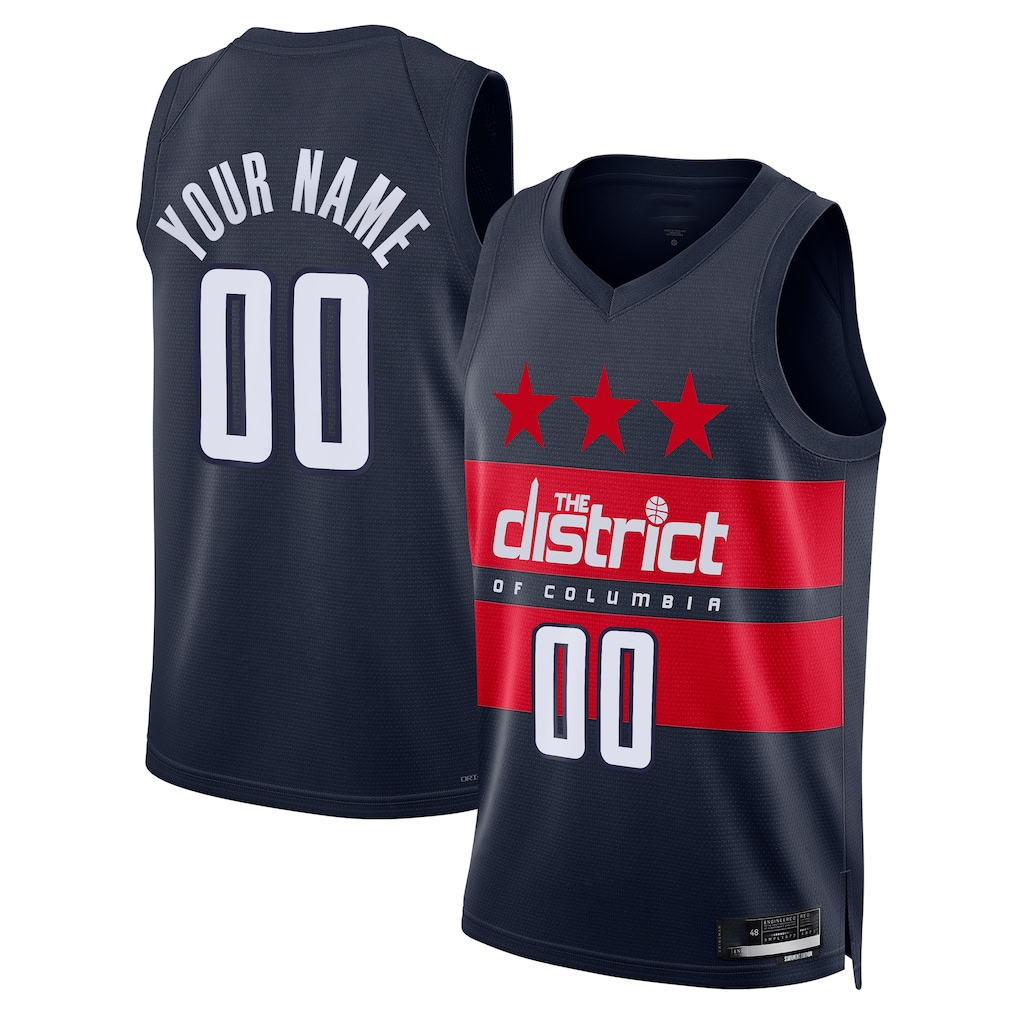 Tlead Custom W.Wizards Navy 2024-25 Swingman Jerseys - Statement Edition