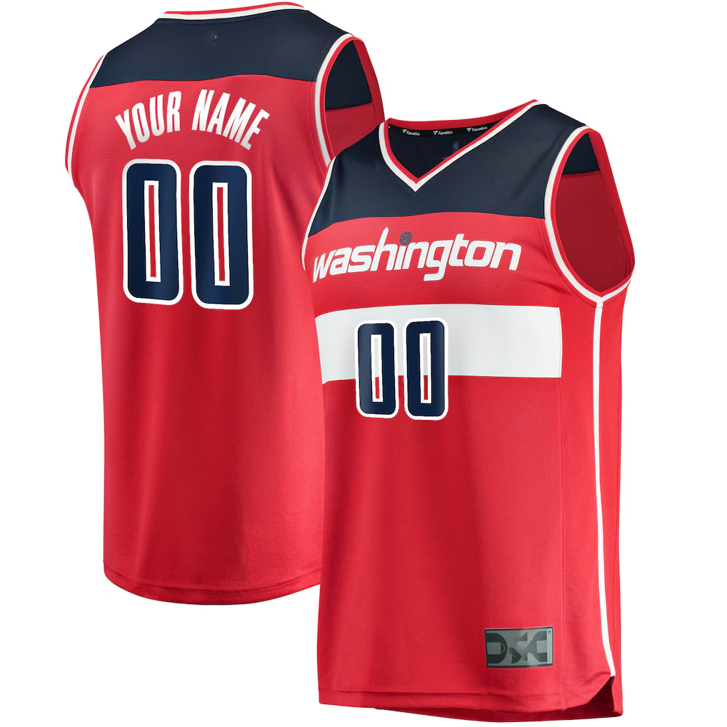 Tlead Custom W.Wizards Red Fast Break Replica Jerseys - Icon Edition
