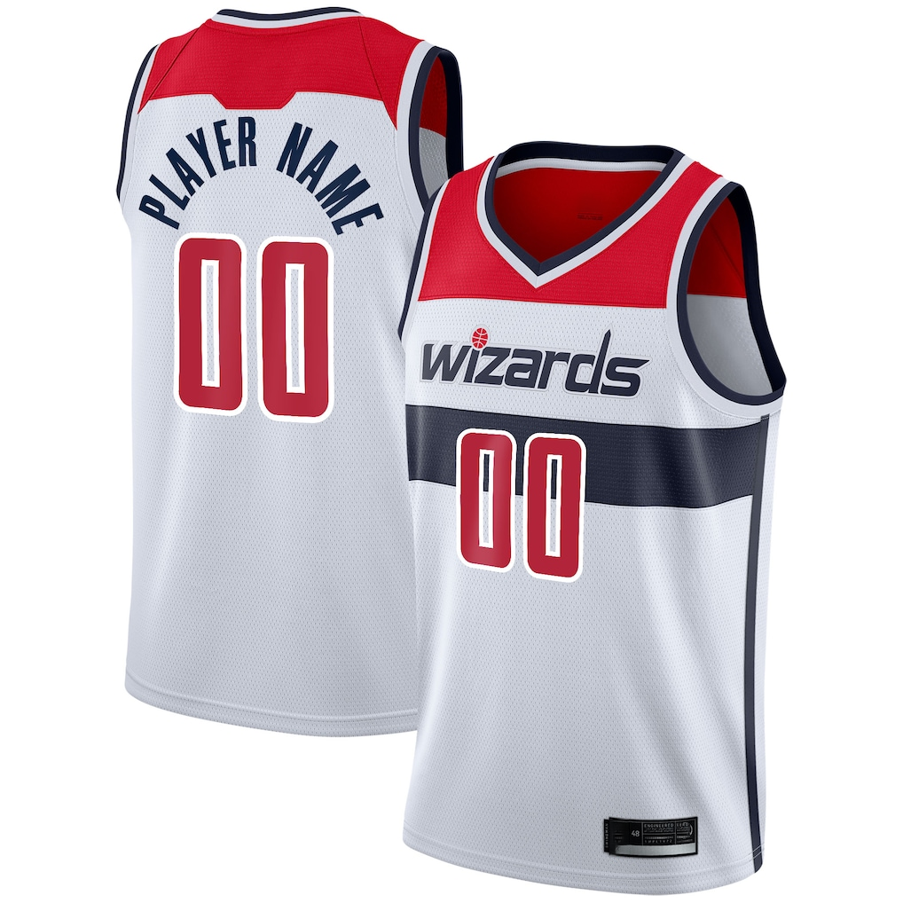 Tlead Custom W.Wizards White 2020-21 Swingman Jerseys - Association Edition