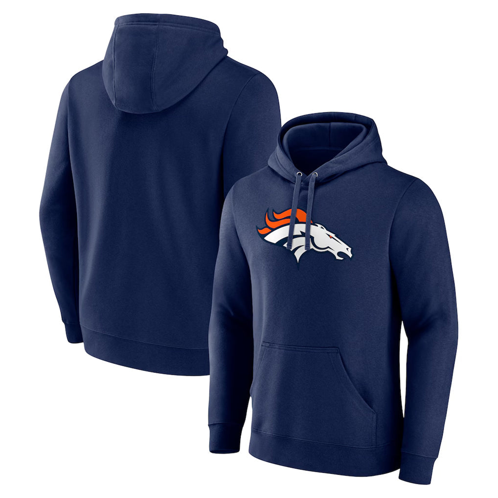 Tlead D.Broncos Navy Pullover Hoodie Limited Blank Player Stitched Jerseys