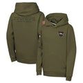 Tlead D.Broncos Olive Salute to Service Pullover Hoodies Blank Player Stitched Jerseys